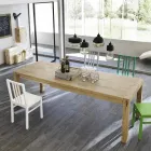 Jídelní stůl rozšiřitelný až na 240 cm dubovou dýhou Cyrus Viadurini