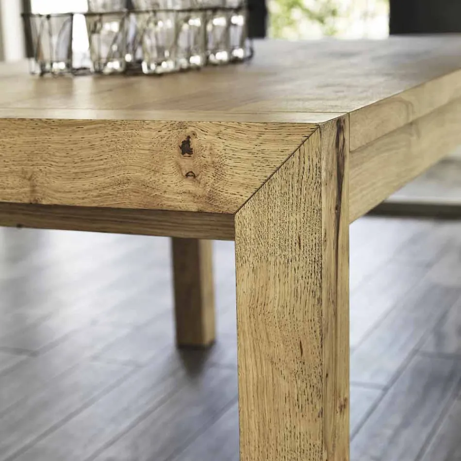 Jídelní stůl rozšiřitelný až na 240 cm dubovou dýhou Cyrus Viadurini