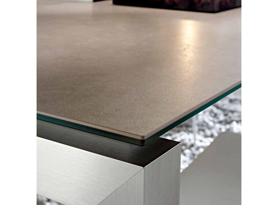 Rozkládací jídelní stůl až 240 cm v Laminam Made in Italy - Monolith Viadurini