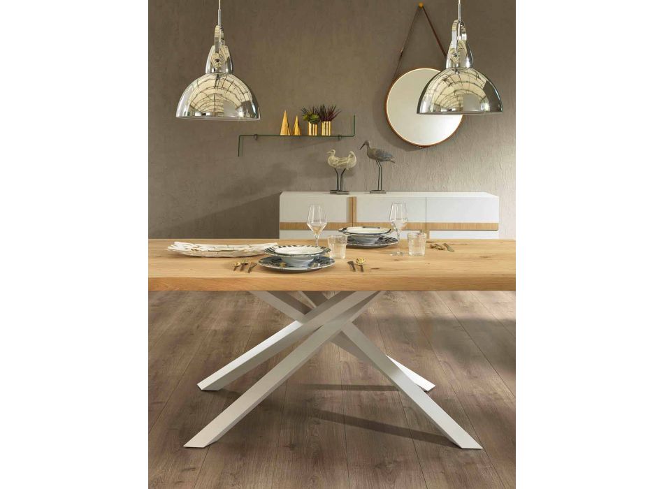 Rozkládací jídelní stůl do 240 cm ve dřevě Vyrobeno v Itálii - Xino Viadurini