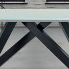 Rozkládací jídelní stůl až 278 cm ze skla Made in Italy - Settimmio Viadurini