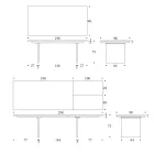 Rozkládací jídelní stůl až do 280 nebo 298 cm s keramickou deskou - Nomia Viadurini