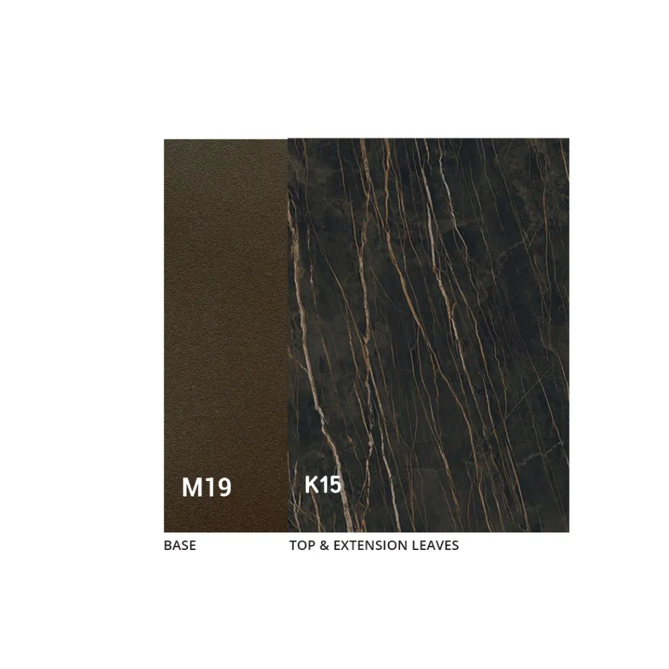 Rozkládací jídelní stůl až do 280 nebo 298 cm s keramickou deskou - Nomia Viadurini