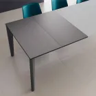 Roztažitelný jídelní stůl až 290 cm v křišťálu Made in Italy - Polonio Viadurini