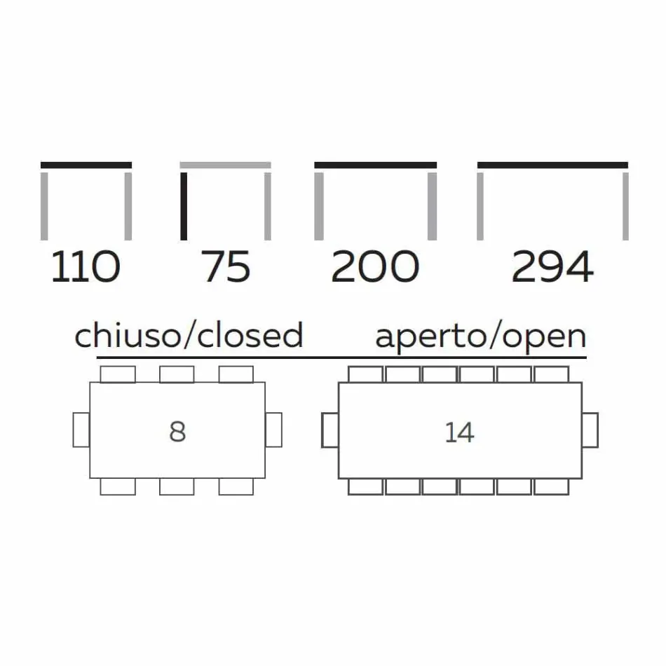 Roztažitelný jídelní stůl až do 294 cm v mramorovém kameni Made in Italy - Makro Viadurini