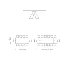 Rozkládací jídelní stůl až 300 cm ve Fenix Made in Italy - Dalmatin Viadurini