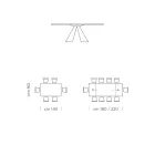 Rozkládací jídelní stůl až 300 cm ve Fenix Made in Italy - Dalmatin Viadurini