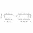 Rozkládací jídelní stůl až do 300 cm z laminátu Made in Italy - Grotta Viadurini