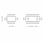 Rozkládací jídelní stůl až do 300 cm z laminátu Made in Italy - Settimmio Viadurini