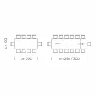 Rozkládací jídelní stůl až do 300 cm z laminátu Made in Italy - Settimmio Viadurini