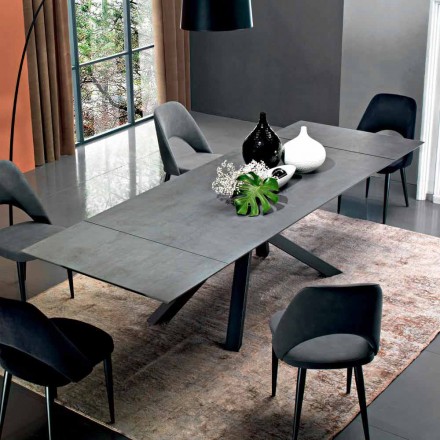 Roztažitelný jídelní stůl až do 300 cm v laminátu vyrobený v Itálii - Settimmio Viadurini