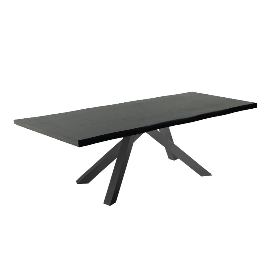 Rozkládací jídelní stůl až do 300 cm z dýhovaného dřeva - Settimmio Viadurini