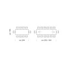 Rozkládací jídelní stůl až do 300 cm z dýhovaného dřeva - Settimmio Viadurini