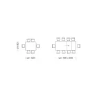 Rozkládací jídelní stůl až do 310 cm z melaminu Made in Italy - 70. léta Viadurini