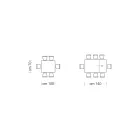 Rozkládací jídelní stůl až do 310 cm z melaminu Made in Italy - 70. léta Viadurini