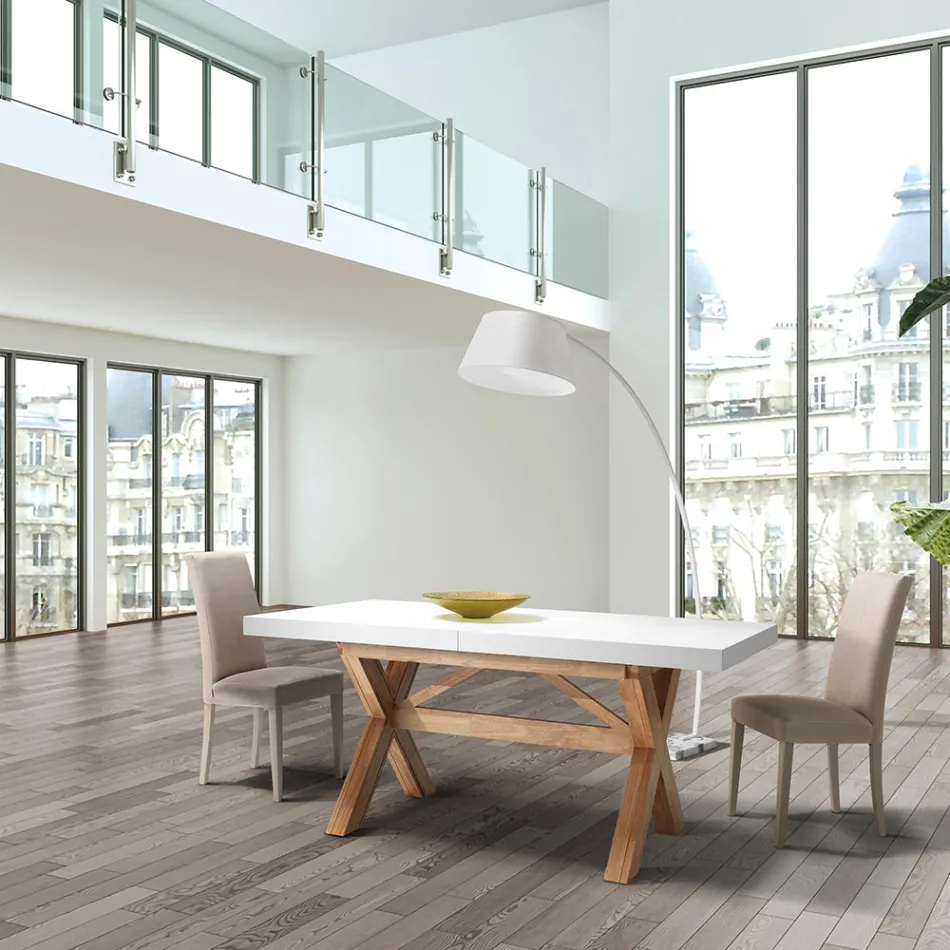 Rozkládací jídelní stůl Až 315 cm z masivního dřeva - Massimo Viadurini