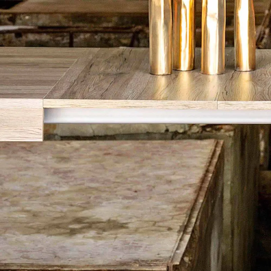 Jídelní stůl rozšiřitelný až na 320 cm Moderní design Oky Viadurini