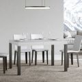 Rozkládací jídelní stůl až do 440 cm ze dřeva a železa Made in Italy - Foxy
