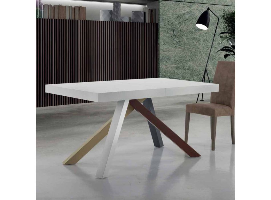 Rozkládací jídelní stůl až na 450 cm z laminátu Made in Italy - Salentino Viadurini