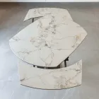 Rozkládací jídelní stůl z keramiky a kovu - Indira Viadurini