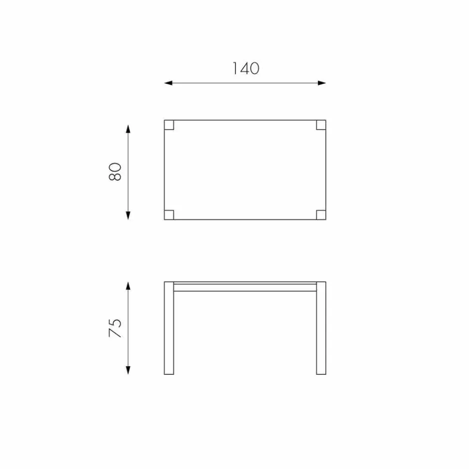 Rozkládací jídelní stůl z dubového dubu Fedro, vyrobený v Itálii Viadurini