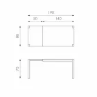 Rozkládací jídelní stůl z dubového dubu Fedro, vyrobený v Itálii Viadurini