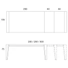 Rozkládací jídelní stůl z dřevěné dýhy Různé povrchové úpravy - Gerry Viadurini