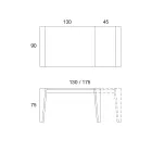 Rozkládací jídelní stůl z dřevěné dýhy Různé povrchové úpravy - Gerry Viadurini