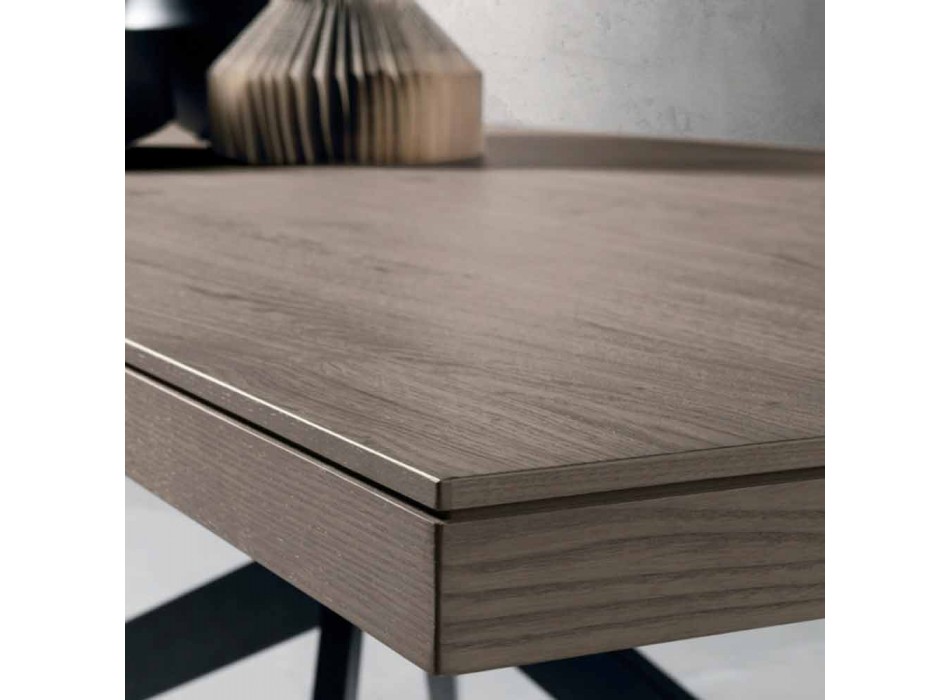 Rozkládací jídelní stůl z dubového dřeva L315cm vyrobený v Itálii Oncino Viadurini