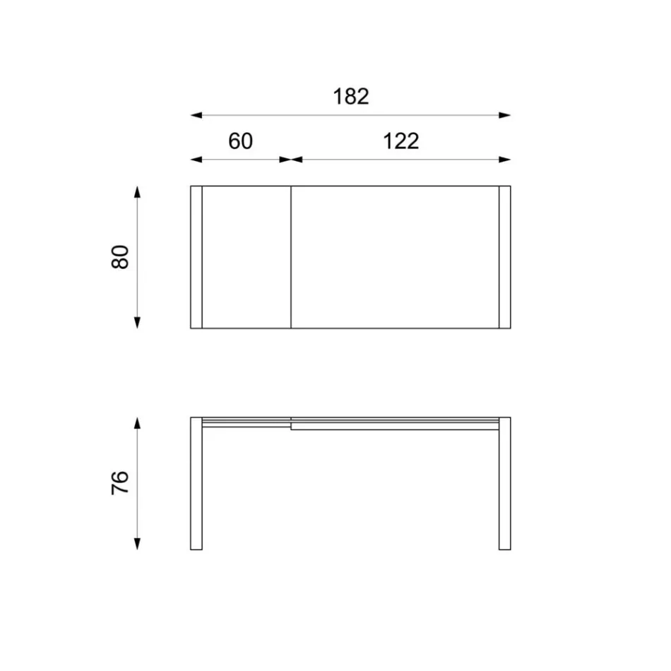 jídelní stůl skleněný stůl a kov Oddo Viadurini