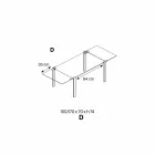 Rozkládací jídelní stůl z extrémního skla a kovu vyrobený v Itálii - Sopot Viadurini