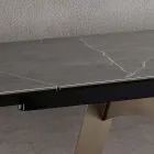 Rozkládací jídelní stůl ze sklokeramiky a kovu Made in Italy - Ania Viadurini