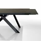 Prodloužený keramický skleněný jídelní stůl vyrobený v Itálii, Wilmer Viadurini