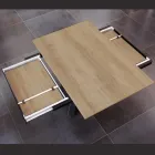 Jídelní stůl, který se rozšiřuje a rozšiřuje z melaminu a kovu - Devendra Viadurini