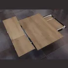 Jídelní stůl, který se rozšiřuje a rozšiřuje z melaminu a kovu - Devendra Viadurini