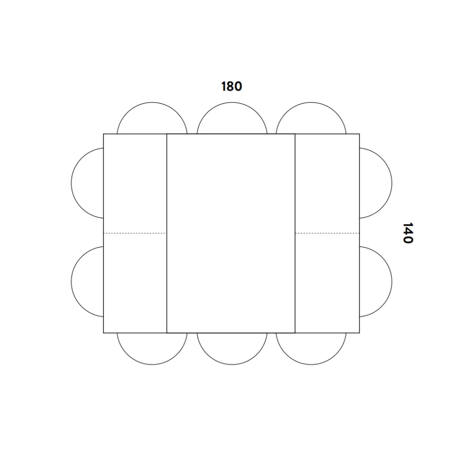Jídelní stůl, který se rozšiřuje a rozšiřuje z melaminu a kovu - Devendra Viadurini