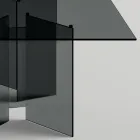 Jídelní stůl s podnoží a obdélníkovou skleněnou deskou Made in Italy - Thommy Viadurini