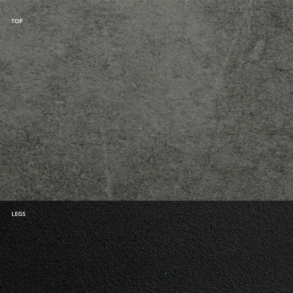 Jídelní stůl se sudovou deskou z HPL laminátu Made in Italy - Grotta Viadurini