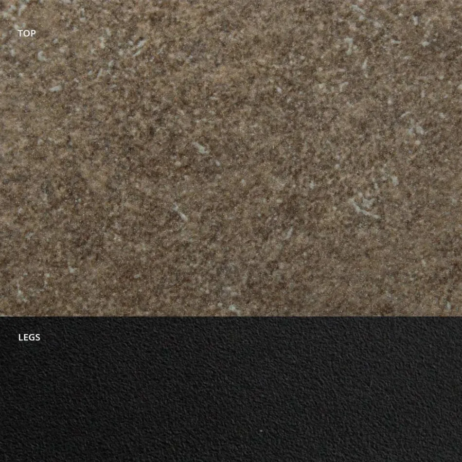 Jídelní stůl se sudovou deskou z HPL laminátu Made in Italy - Grotta Viadurini