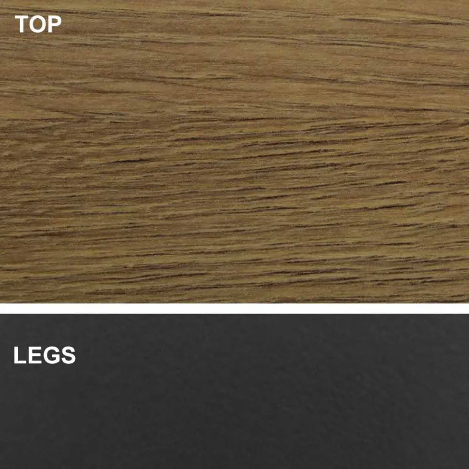 Jídelní stůl s deskou ve tvaru sudu z HPL laminátu Made in Italy - Settimmio Viadurini