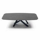 Jídelní stůl s deskou ve tvaru sudu z HPL laminátu Made in Italy - Settimmio Viadurini