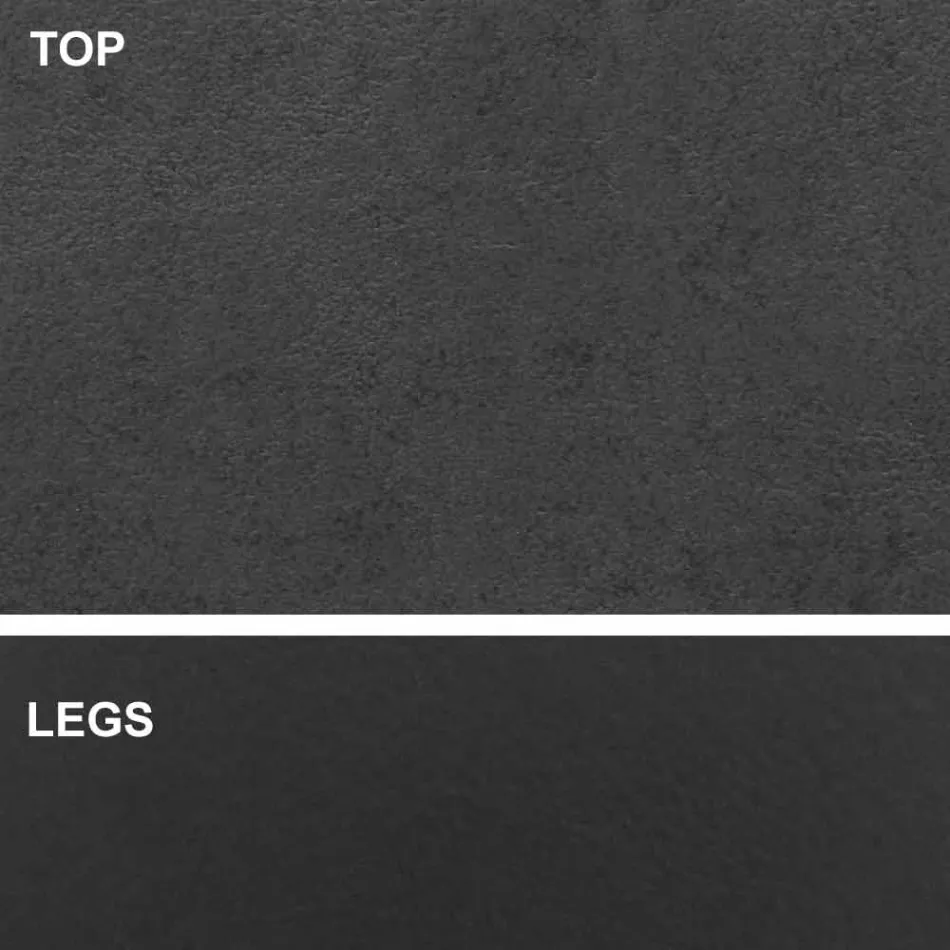 Jídelní stůl s deskou ve tvaru sudu z HPL laminátu Made in Italy - Settimmio Viadurini