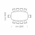 Jídelní stůl s deskou ve tvaru sudu z HPL laminátu Made in Italy - Settimmio Viadurini