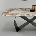 Jídelní stůl s keramickou deskou s mramorovým efektem Made in Italy - Mirco Viadurini