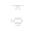 Jídelní stůl s deskou Fenix a ocelovou podnoží Made in Italy - Dalmatin Viadurini