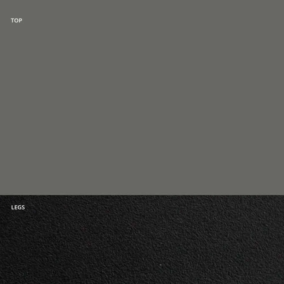 Jídelní stůl s deskou Fenix a ocelovou podnoží Made in Italy - Dalmatin Viadurini