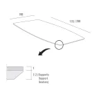 Jídelní stůl s deskou HPL a kovovou základnou vyrobený v Itálii - Aresto Viadurini