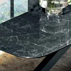 Jídelní stůl s deskou v jemném Made in Italy Hypermarble - Settimmio Viadurini