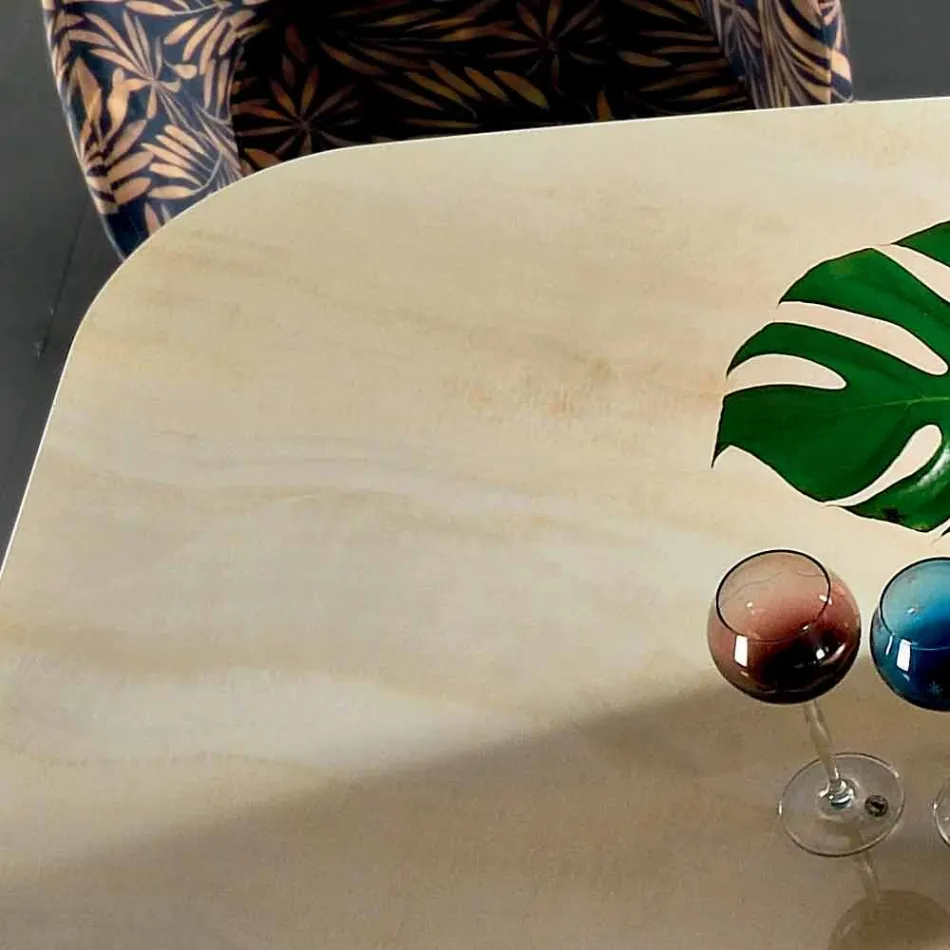 Jídelní stůl s deskou v jemném Made in Italy Hypermarble - Settimmio Viadurini