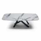 Jídelní stůl s deskou z jemného Made in Italy Hypermarble - Settimmio Viadurini